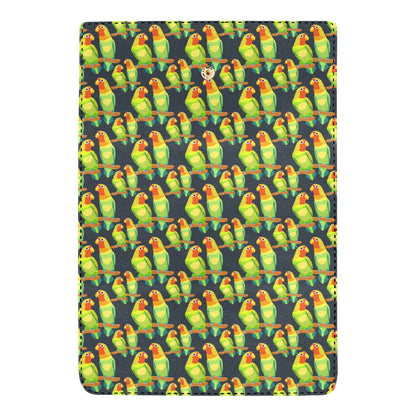 Lovebird Pattern Print Design 01 Women's Trifold Wallet