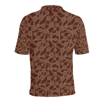 Aboriginal Pattern Print Design 03 Men Polo Shirt