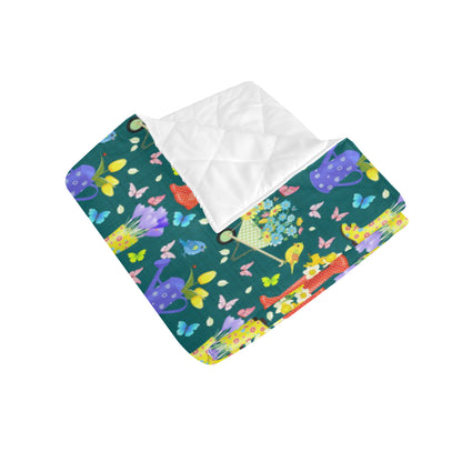 Gardening Pattern Print Design G08 Premium Quilt