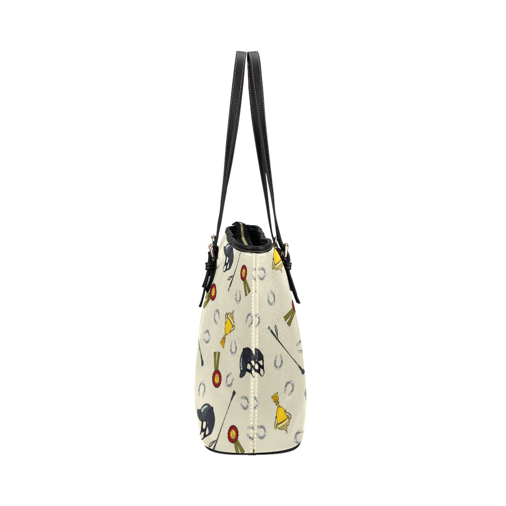 Equestrian Horseshoe Equipment Leather Tote Bag
