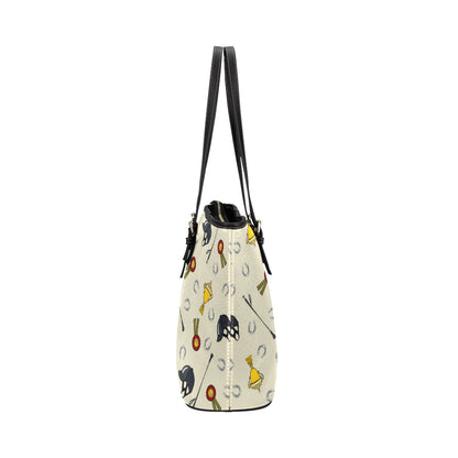 Equestrian Horseshoe Equipment Leather Tote Bag