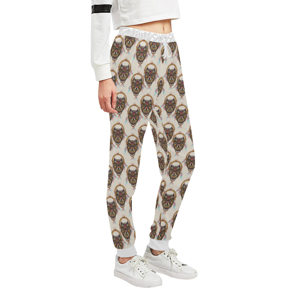 Wolf Tribal Dream Catcher Design Print Unisex Sweatpants