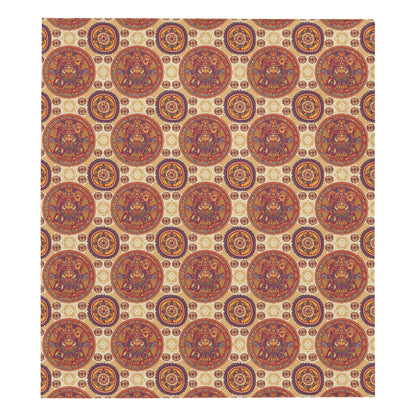 Calendar Aztec Pattern Print Design 01 Premium Quilt