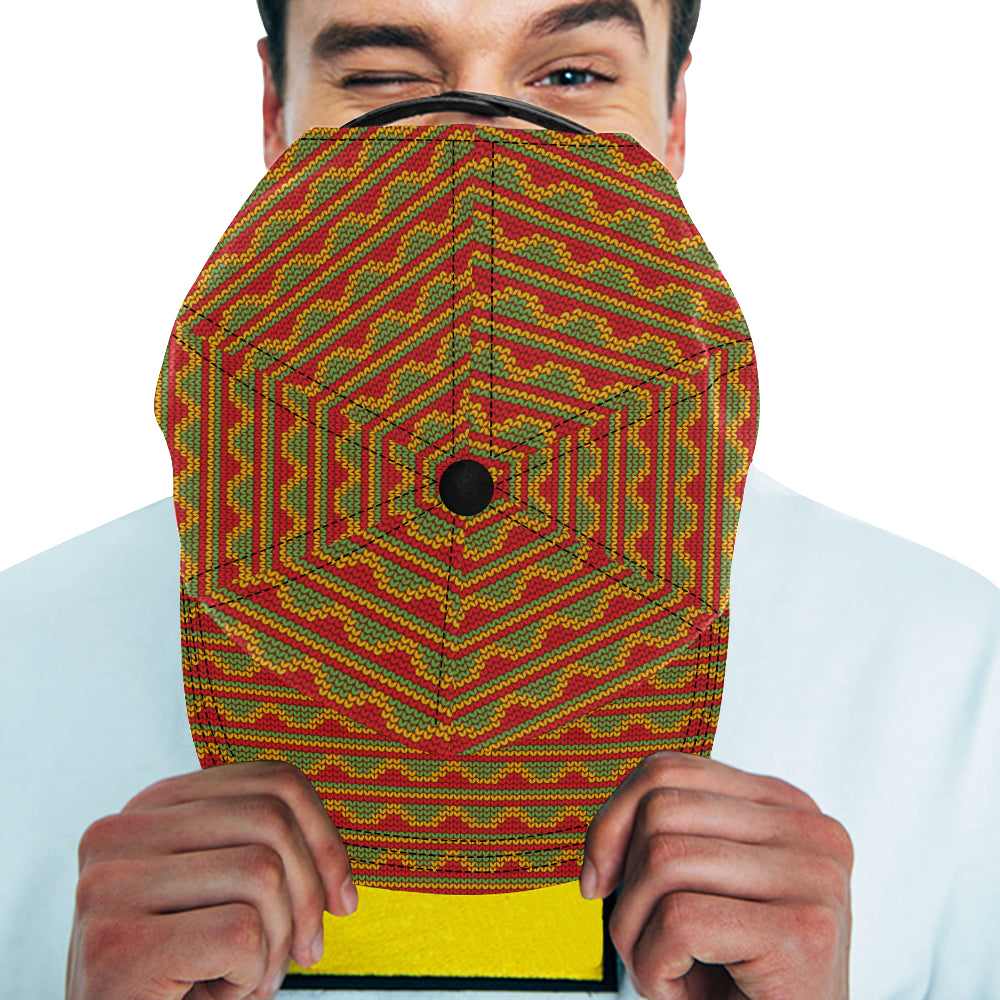 Rasta Reggae Color Print Snapback Cap