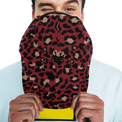 Cheetah Red Print Pattern Snapback Cap