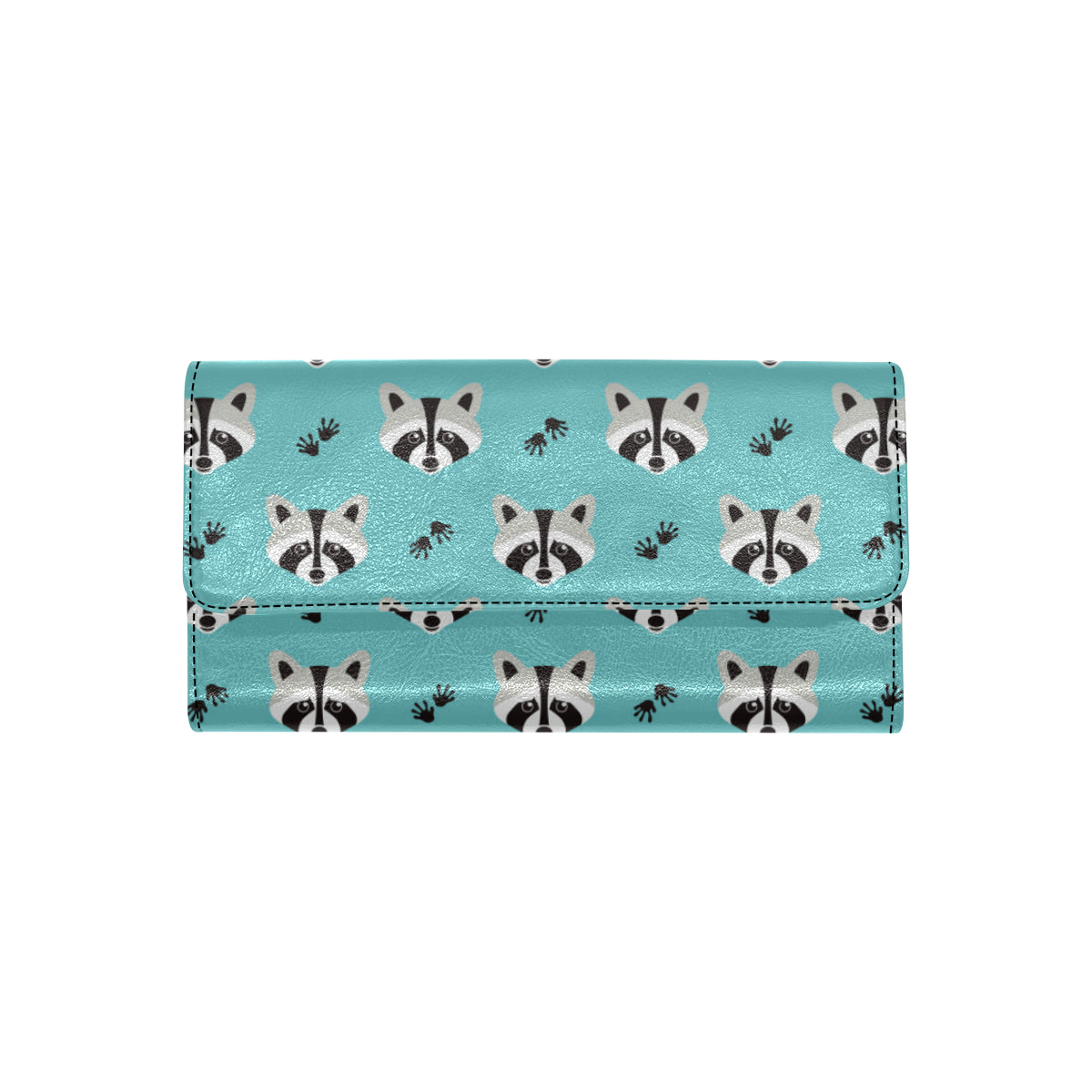 Raccoon Pattern Print Design A01 Women's Trifold Wallet