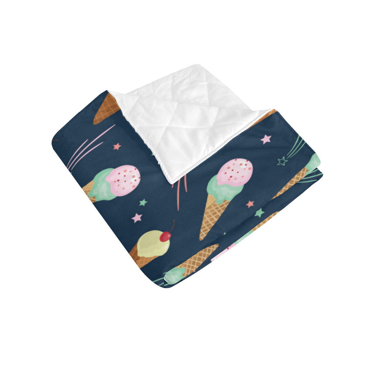 Ice Cream Pattern Print Design 04 Premium Quilt