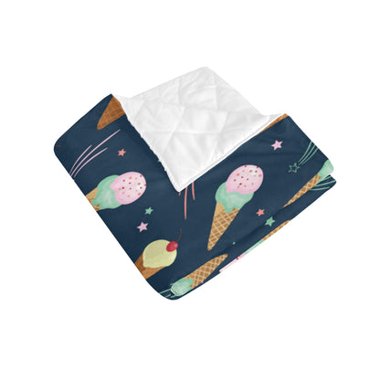 Ice Cream Pattern Print Design 04 Premium Quilt