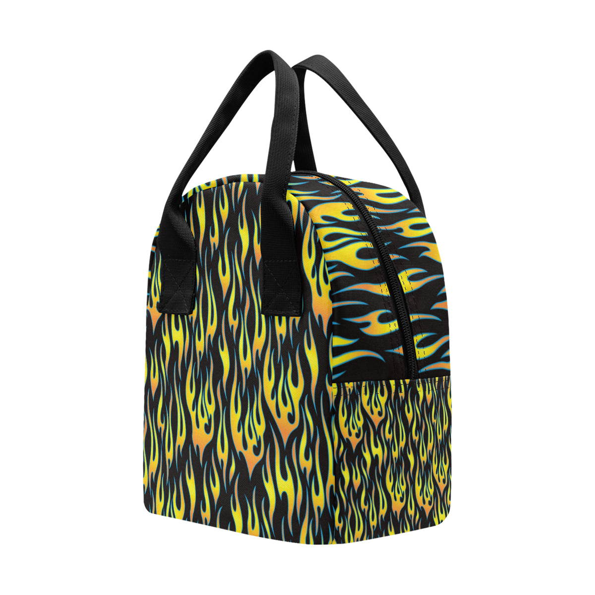 Flame Fire Yellow Pattern Insulated Lunch Bag