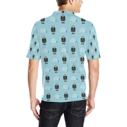 Eskimo Pattern Print Design 03 Men Polo Shirt