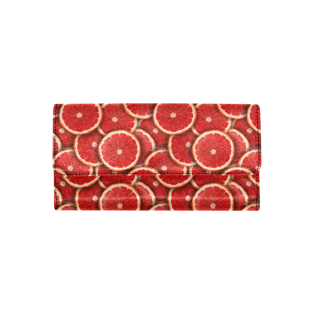 Grapefruit Pattern Print Design GF05 Women's Trifold Wallet