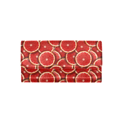 Grapefruit Pattern Print Design GF05 Women's Trifold Wallet