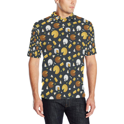 Cheese Pattern Print Design 03 Men Polo Shirt