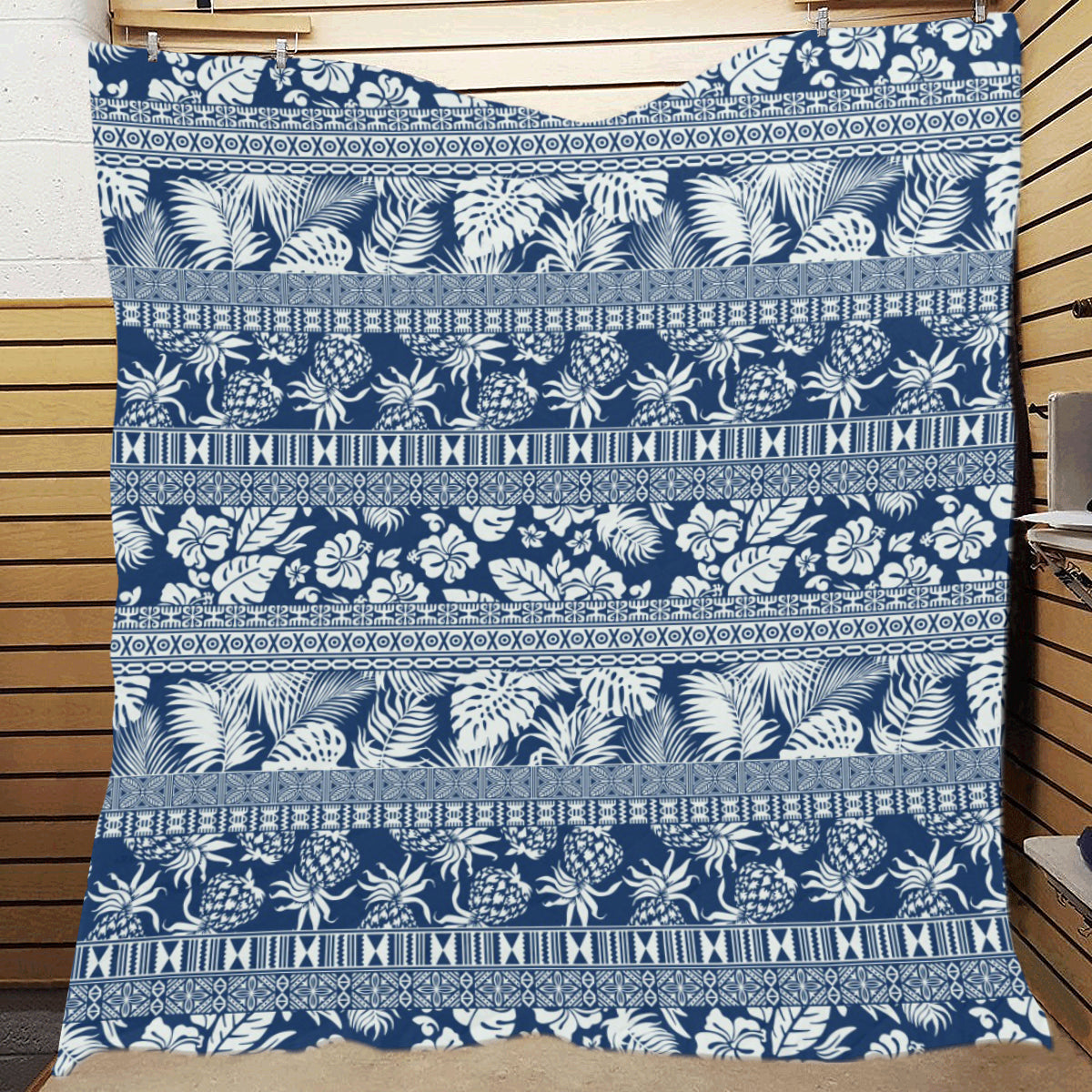 Hawaiian Themed Pattern Print Design H020 Premium Quilt