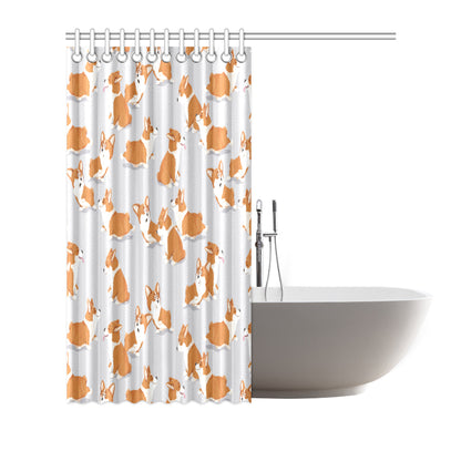 Pembroke Welsh Corgis Pattern Print Design A04 Shower Curtain