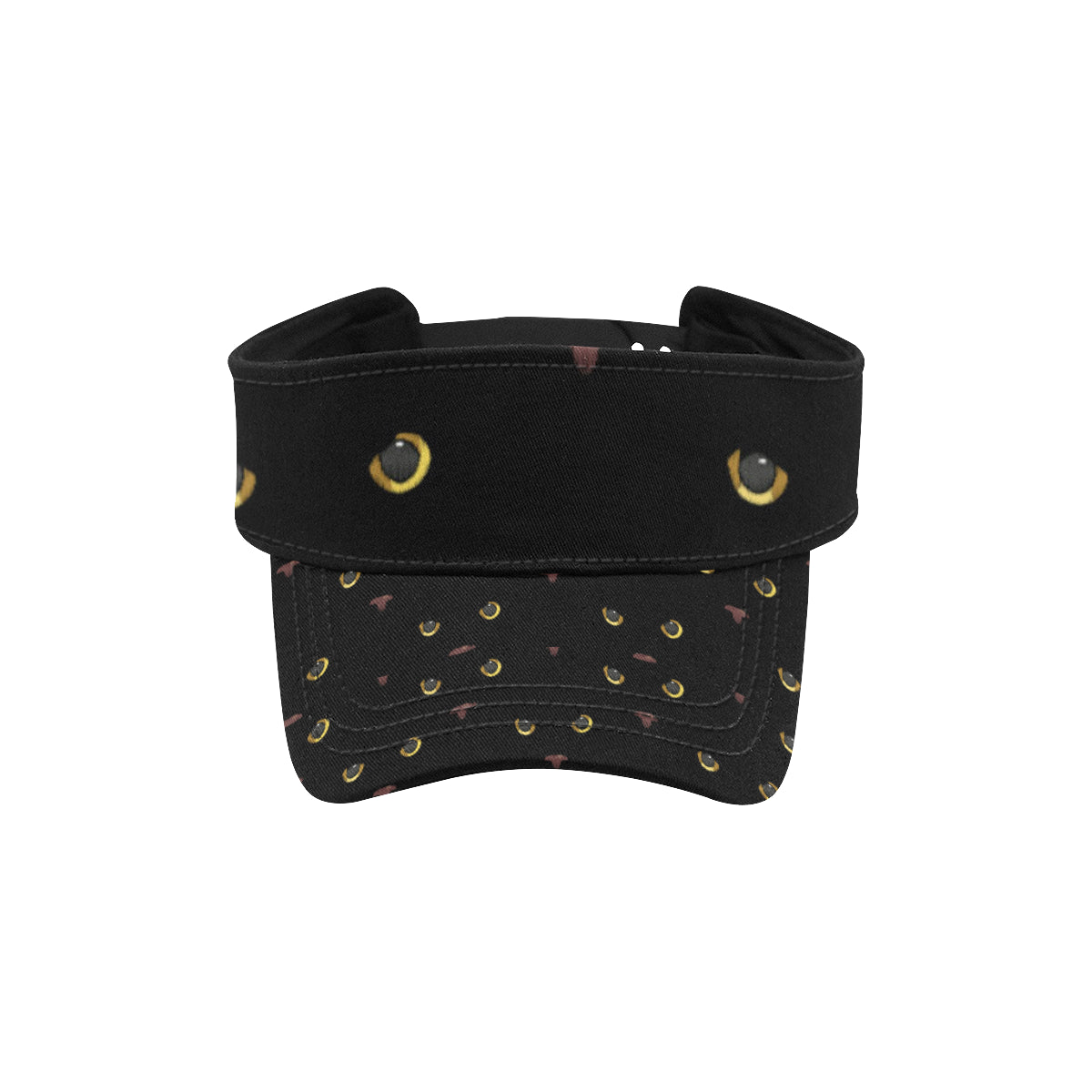 Black Cat Face Print Pattern Unisex Sun Visor