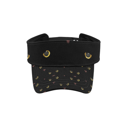Black Cat Face Print Pattern Unisex Sun Visor
