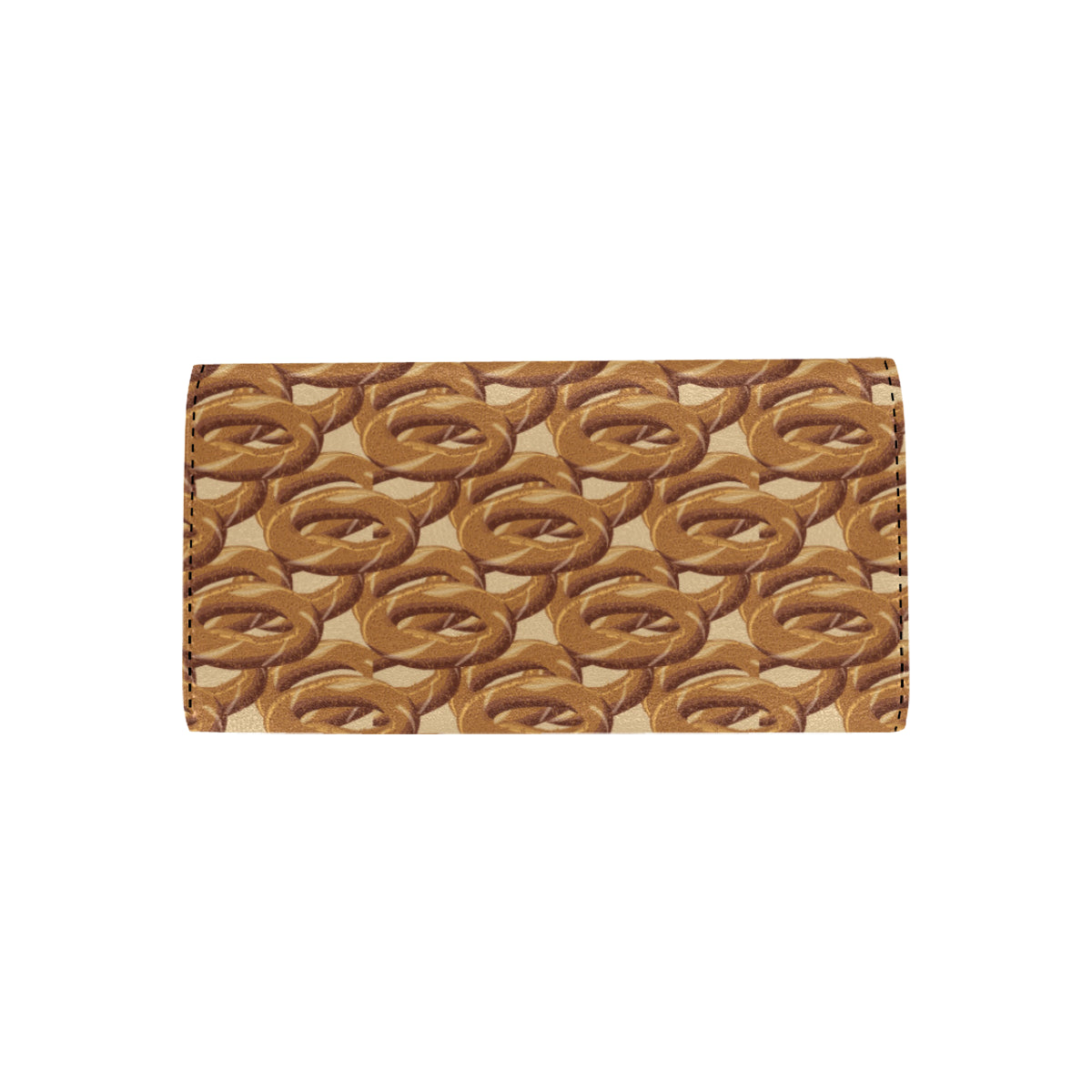 Bagel Pattern Print Design 02 Women's Trifold Wallet