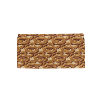 Bagel Pattern Print Design 02 Women's Trifold Wallet