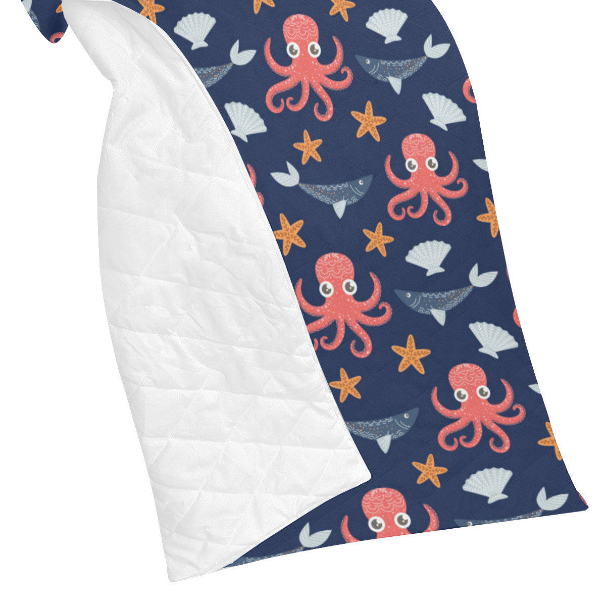 Octopus Pattern Print Design A04 Premium Quilt