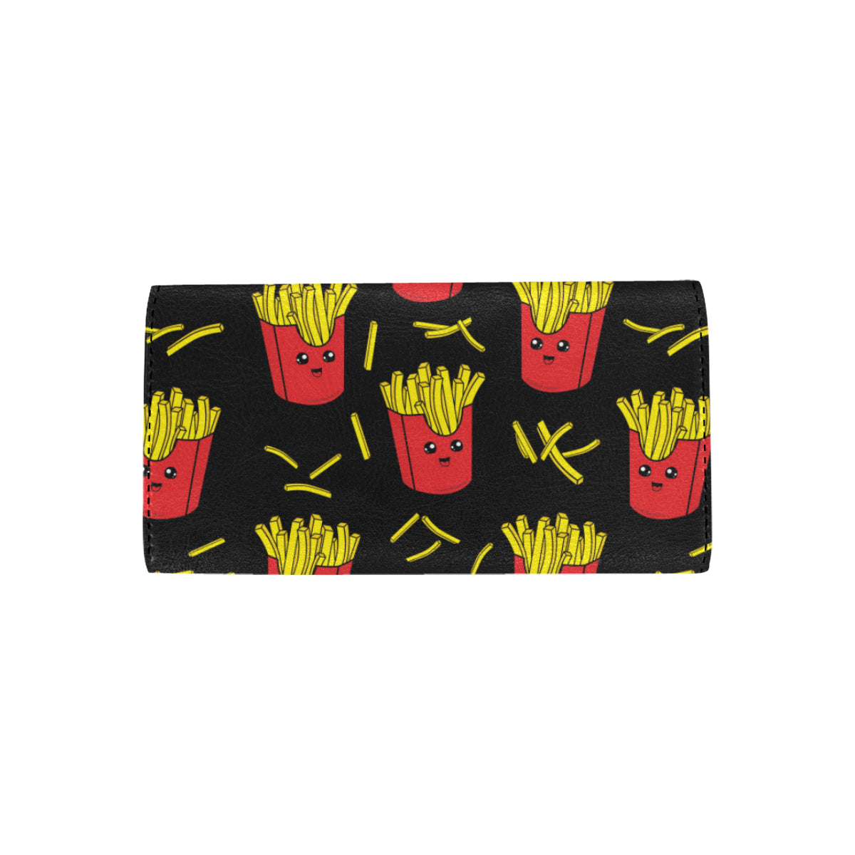 French Fried Pattern Print Design 03 Women's Trifold Wallet