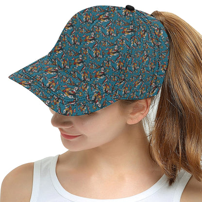 Sea Turtle Tribal Colorful Hand Drawn Snapback Cap