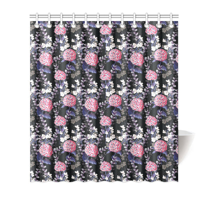 Hydrangea Pattern Print Design HD04 Shower Curtain