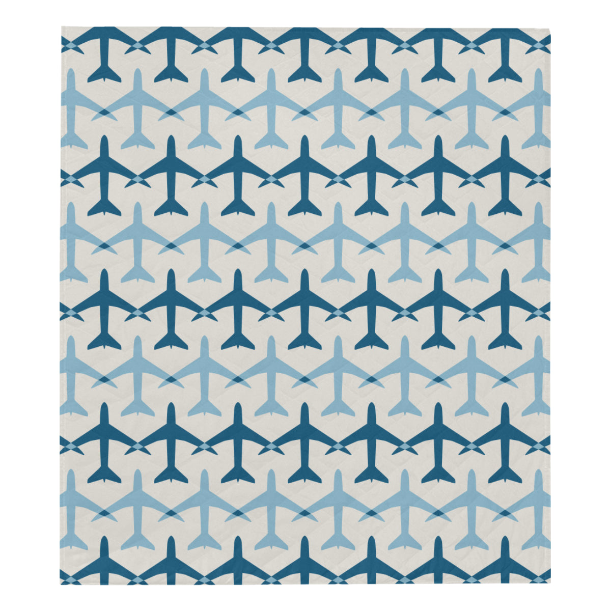 Airplane Pattern Print Design 04 Premium Quilt
