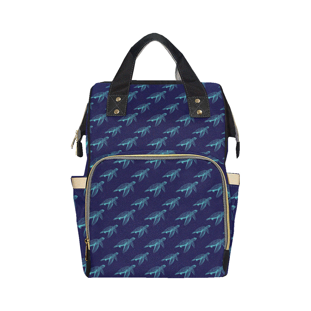 Sea Turtle Pattern Print Design T04 Diaper Bag Backpack