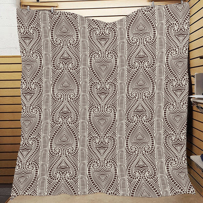 Maori Pattern Print Design 04 Premium Quilt
