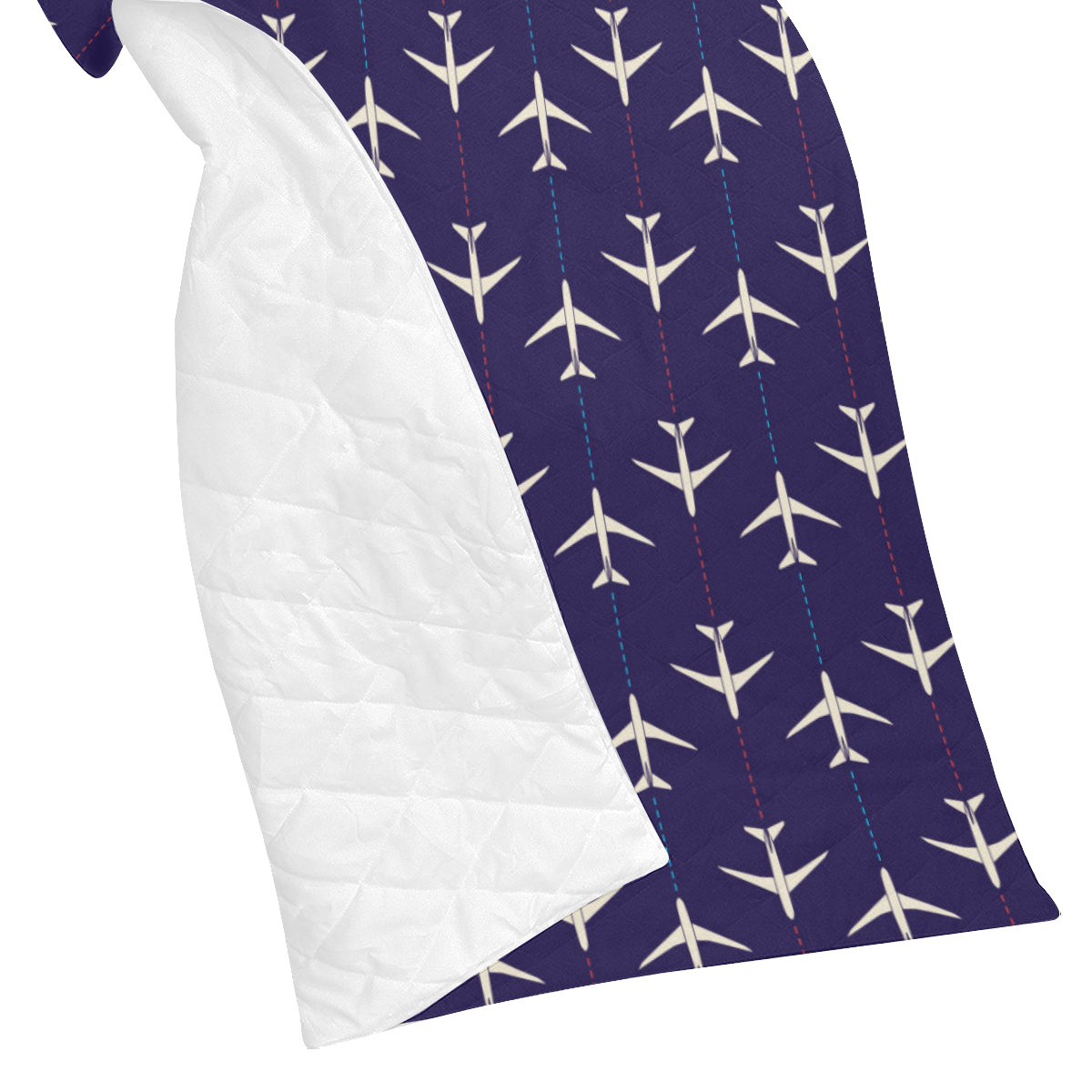 Airplane Pattern Print Design 03 Premium Quilt