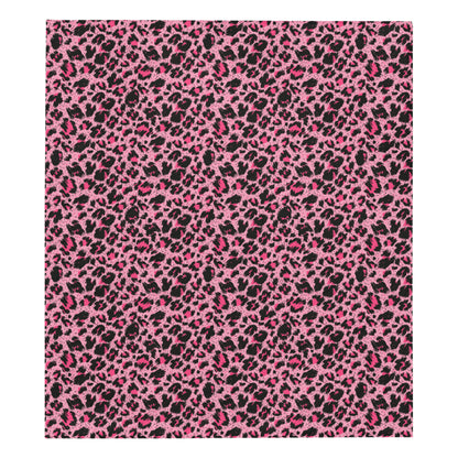 Cheetah Pink Pattern Print Design 01 Premium Quilt