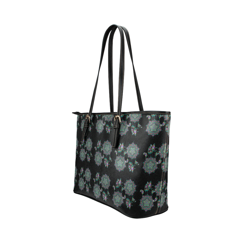 Dream Catcher Colorful Hand Draw Leather Tote Bag