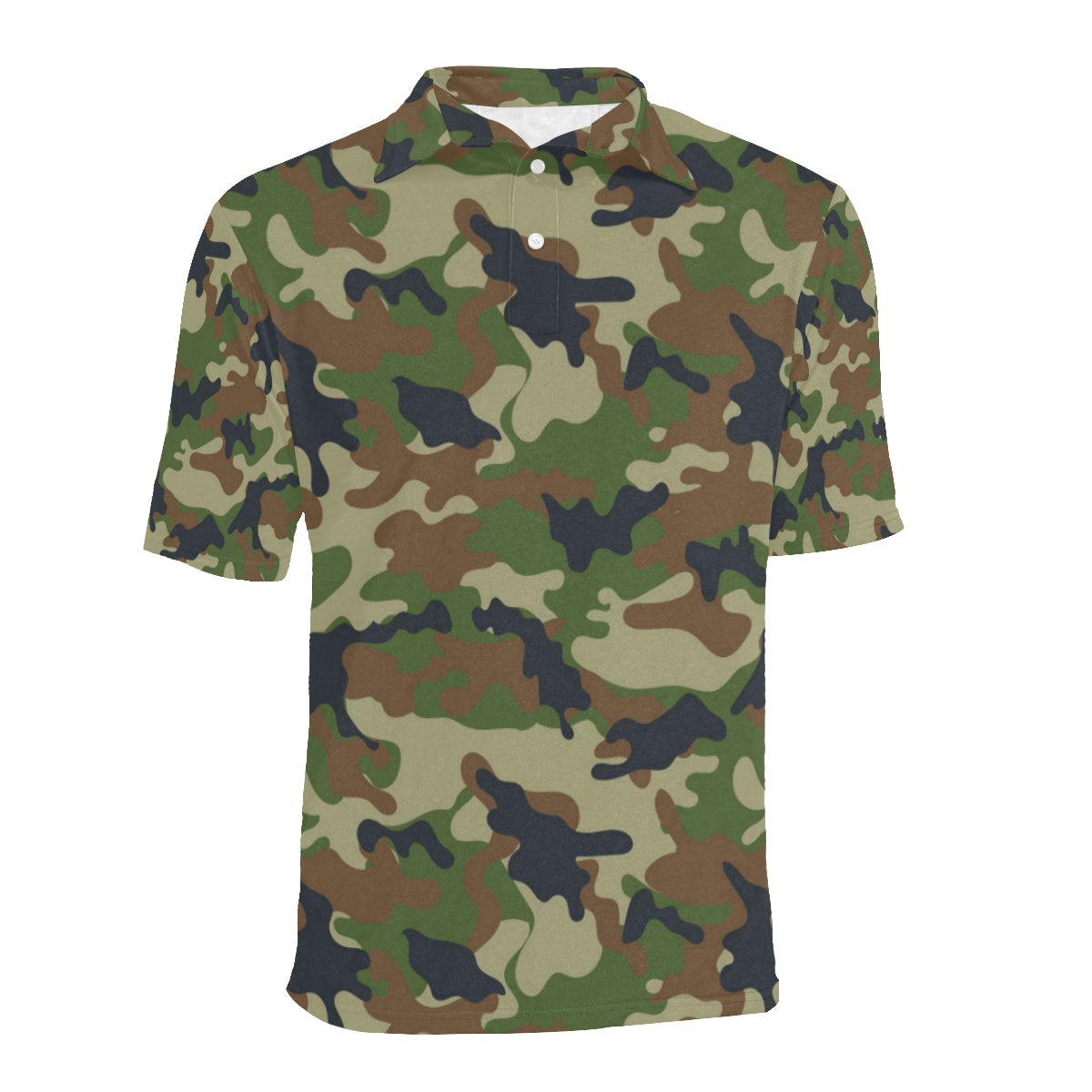 Army Camouflage Pattern Print Design 01 Men Polo Shirt