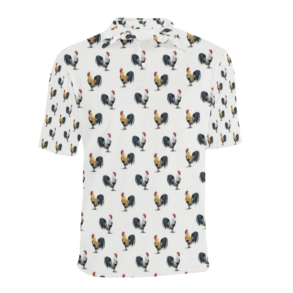 Chicken Pattern Print Design 02 Men Polo Shirt