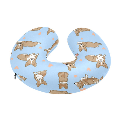 Pembroke Welsh Corgis Pattern Print Design A05 U-Shaped Travel Neck Pillow