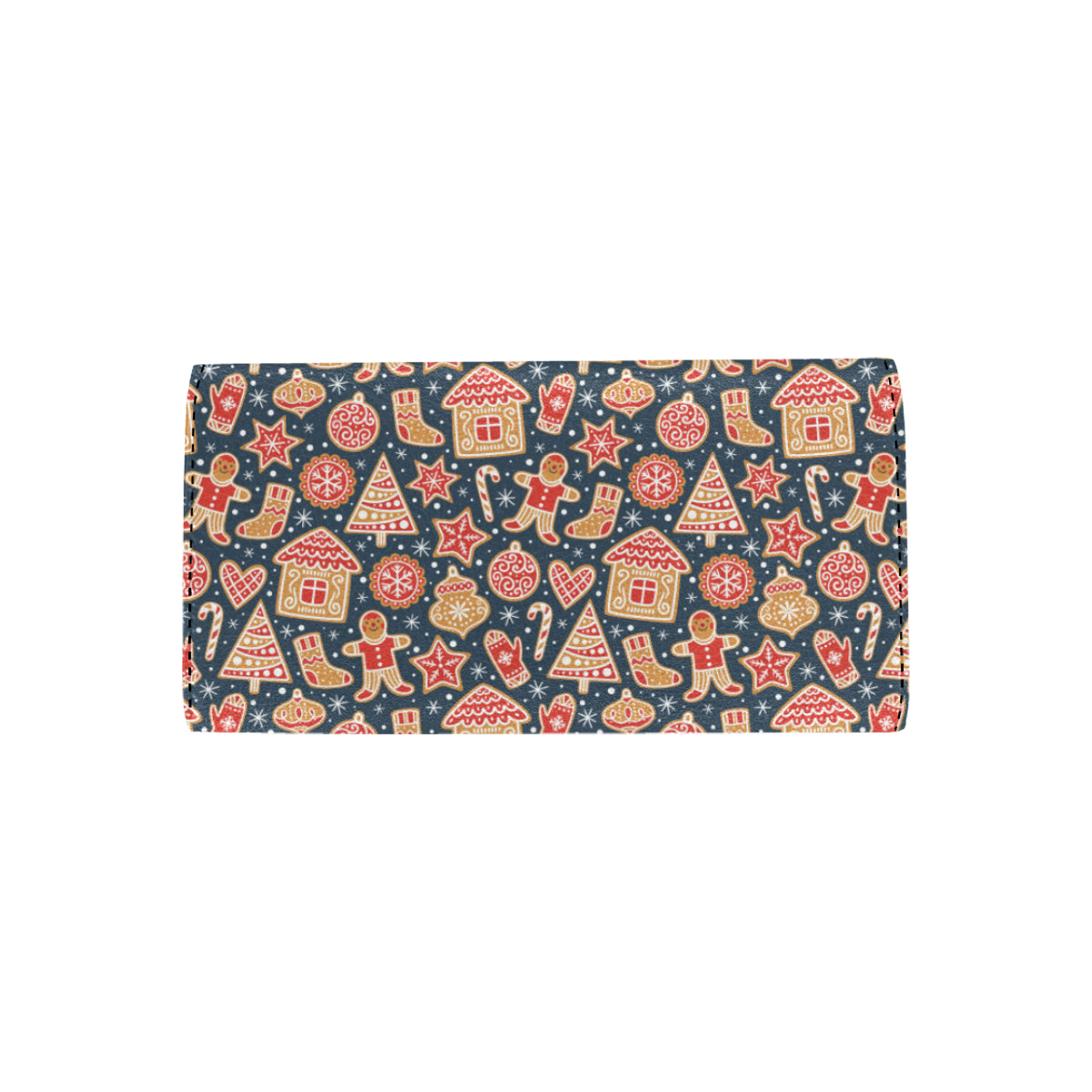 Gingerbread Pattern Print Design 03 Women's Trifold Wallet