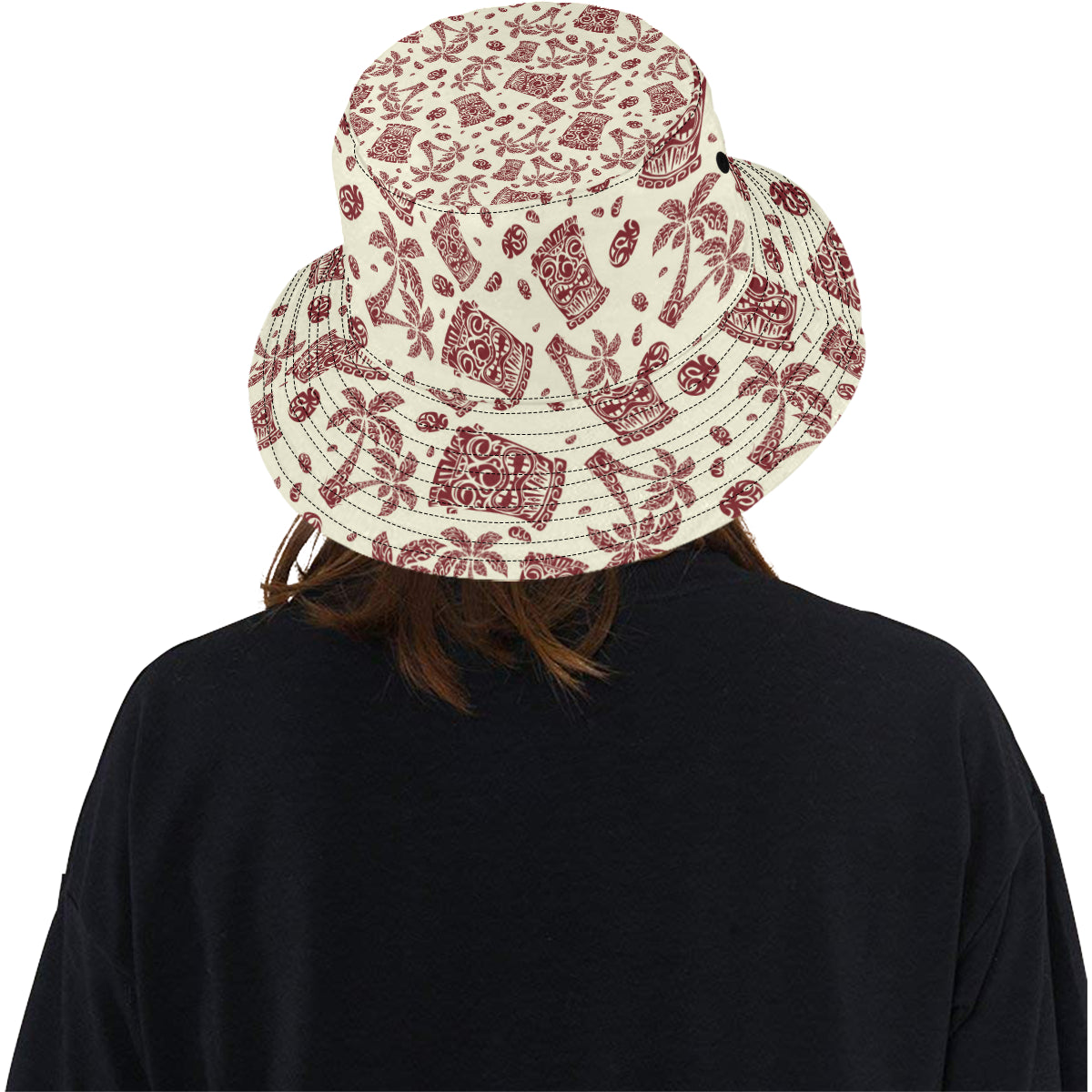 Tiki Tribal Mask Palm Tree Unisex Bucket Hat