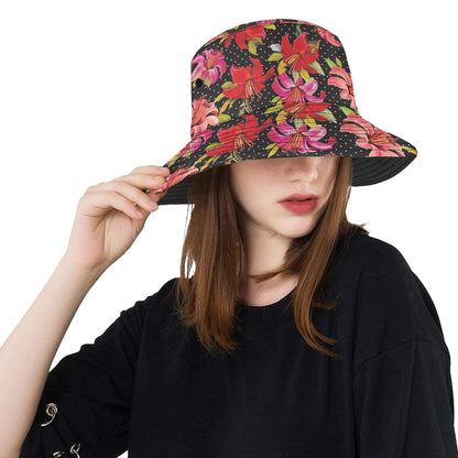 Lily Pattern Print Design LY012 Unisex Bucket Hat
