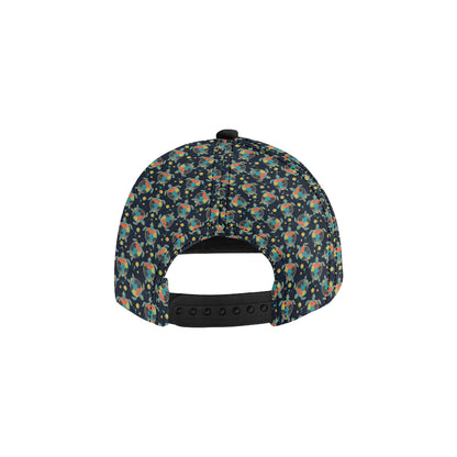 Sea Turtle Colorful with bubble Print Snapback Cap
