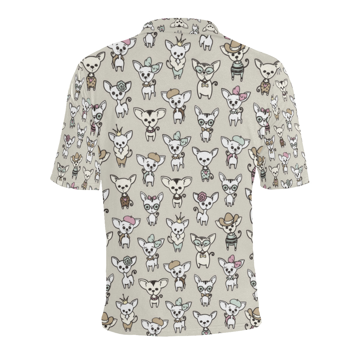 Chihuahua Pattern Print Design 02 Men Polo Shirt