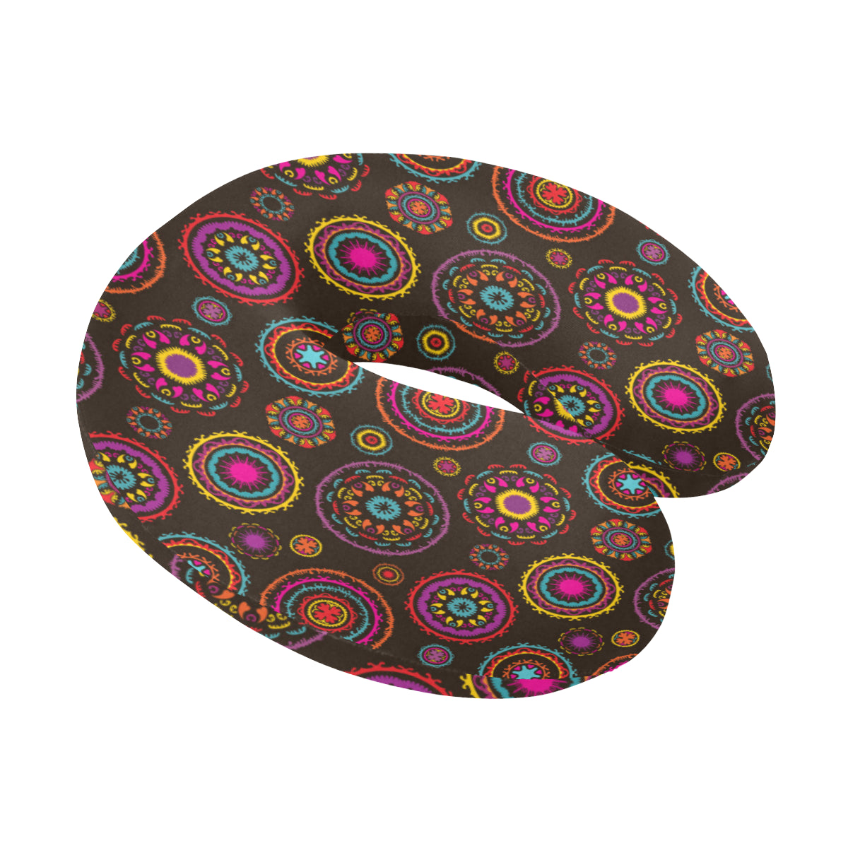 Bohemian Pattern Print Design 01 U-Shaped Travel Neck Pillow