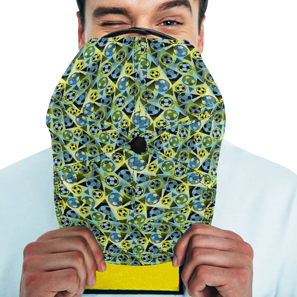 Soccer Ball Themed Print Design Snapback Cap