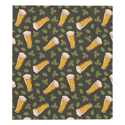 Beer Iris Pattern Print Design 02 Premium Quilt
