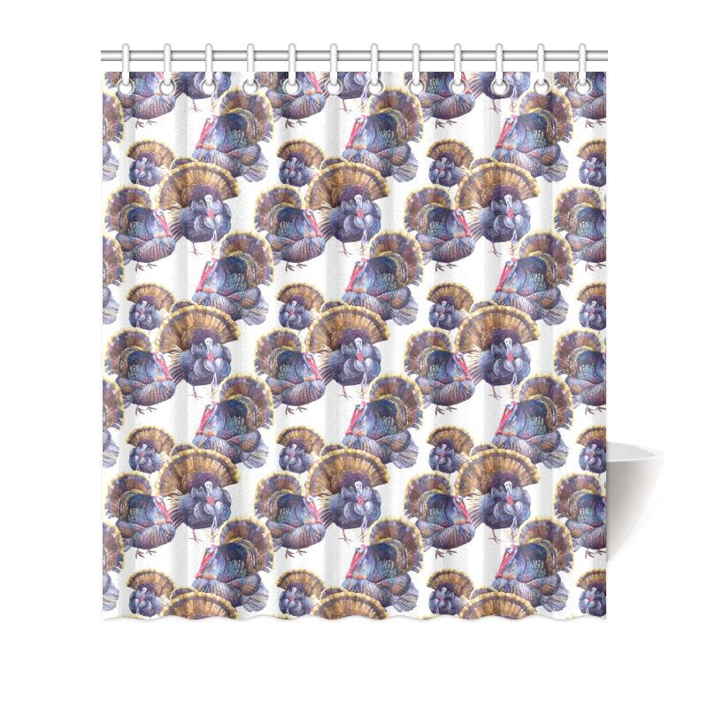 Turkey Pattern Print Design 01 Shower Curtain