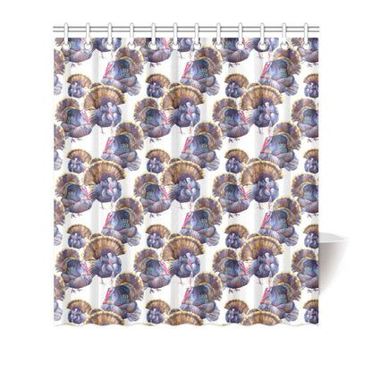 Turkey Pattern Print Design 01 Shower Curtain