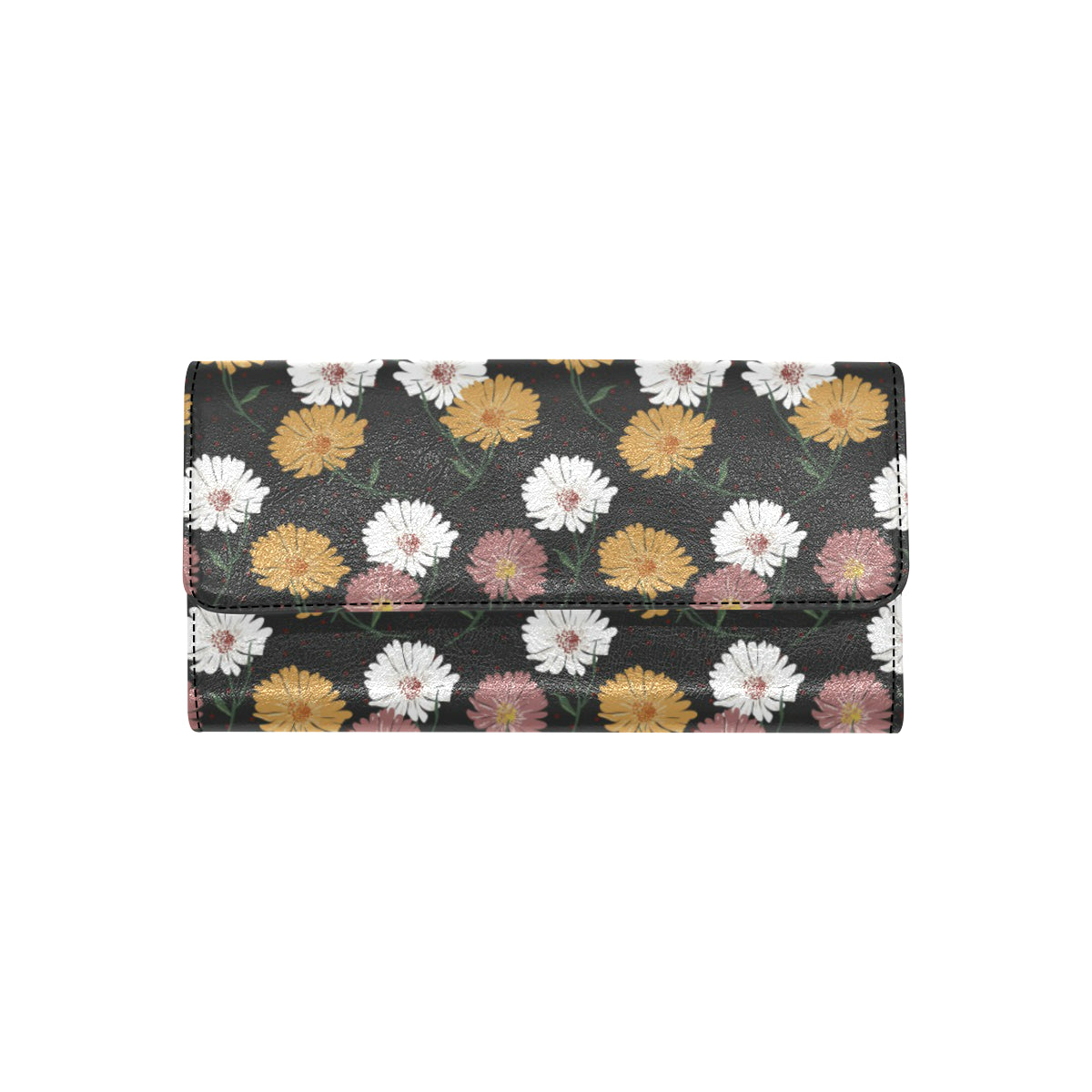 Daisy Pattern Print Design DS04 Women's Trifold Wallet