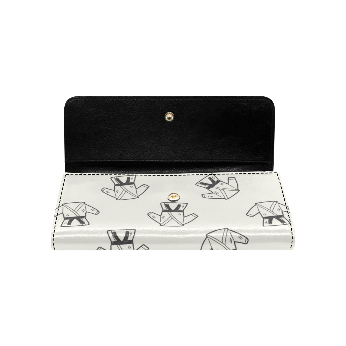 Karate Pattern Print Design 01 Women's Trifold Wallet