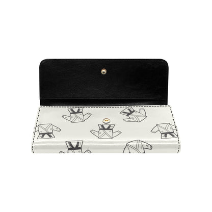 Karate Pattern Print Design 01 Women's Trifold Wallet