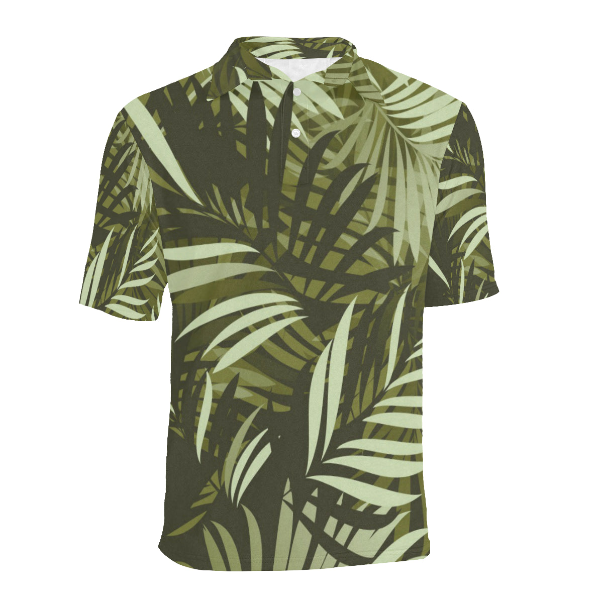 Palm Leaves Pattern Print Design PL05 Men Polo Shirt
